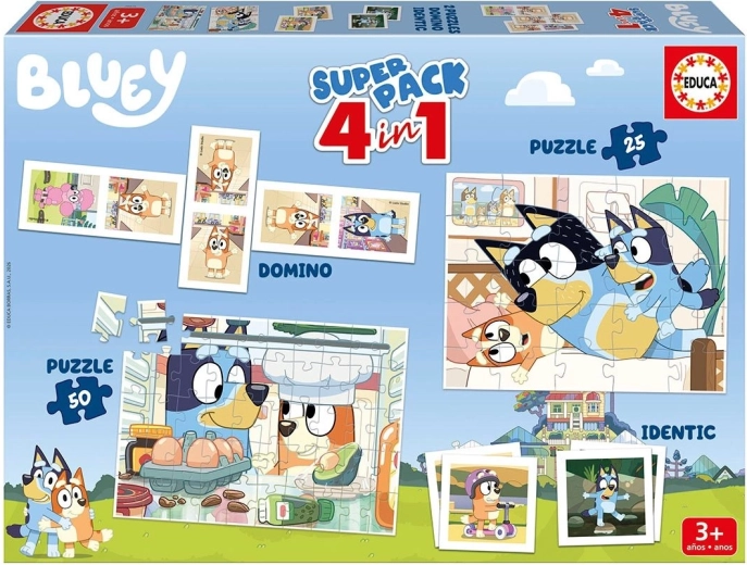 Educa set di giochi Bluey 4 in 1