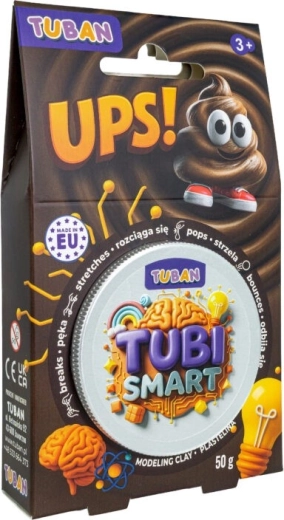 Plastilina Tubi Smart marrone con glitter 50 g