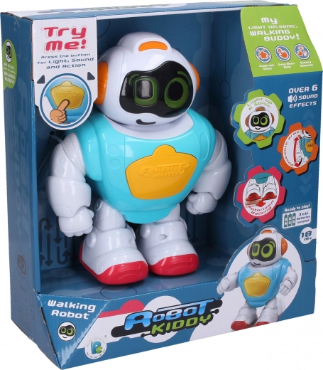 Robot giocattolo Kiddy che cammina con luci e suoni - 1 pezzo