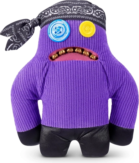 Peluche Fuggler Sasquoosh viola con bandana e denti dorati 22 cm