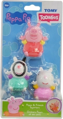 TOMY Peppa Pig figurine da bagno set da 3 pz