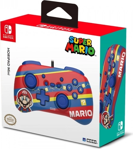 Controller cablato compatto HORIPAD Mini per Nintendo Switch Super Mario – Rossa