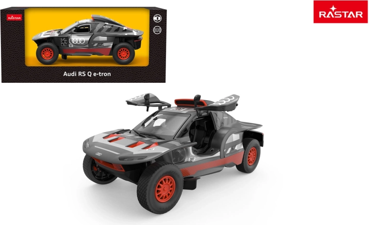 Auto modellino in metallo Rastar Audi RS Q e-tron 1:24 grigio