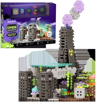 Set da costruzione Marioinex Mini Waffle Zombie Fabbrica Oscura