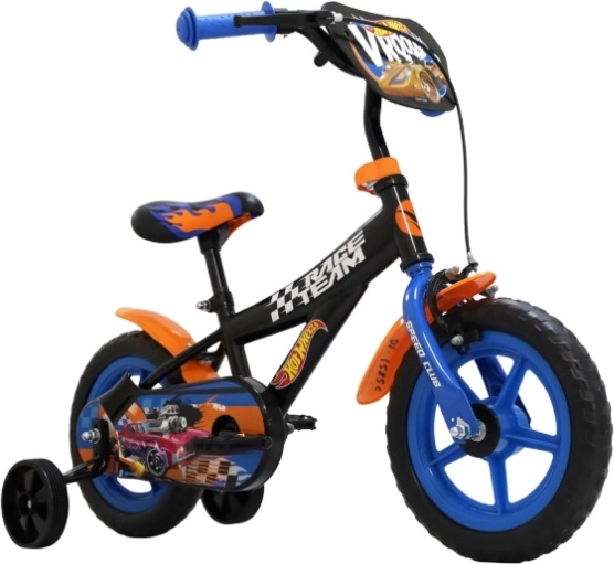 Bicicletta per bambini Hot Wheels 12" con rotelle stabilizzatrici