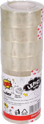 Nastro adesivo trasparente 18 mm x 30 m - set di 8 pezzi