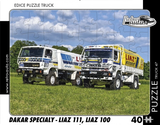 Puzzle RETRO-AUTA TRUCK Dakar speciali LIAZ 111 e LIAZ 100 – 40 pezzi