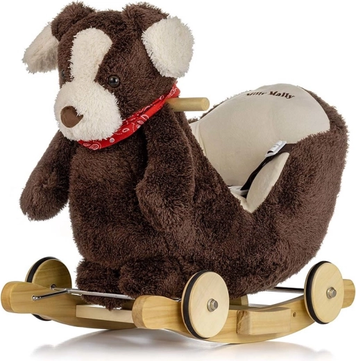 Cagnolino a dondolo con melodia e ruote MILLY MALLY Polly Plus Brown Dog