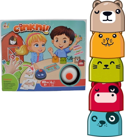 Studo Games Cinkni! gioco di prontezza con campanello e burattini da dito