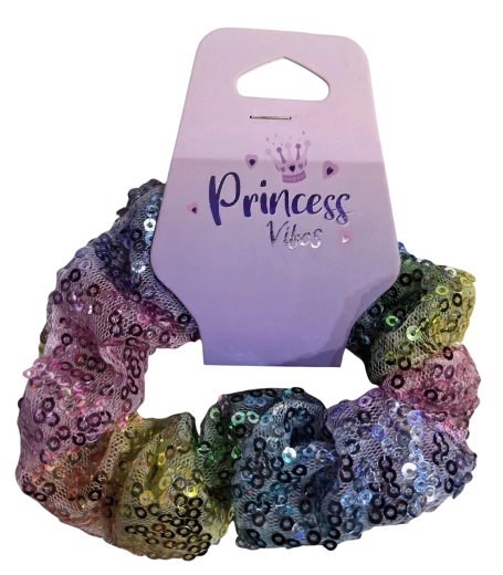 Elastico per capelli PINK scrunchie con paillettes - 1 pezzo