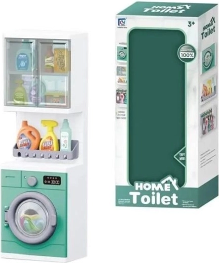 Set bagno per bambini con lavatrice e mensola con funzione spray