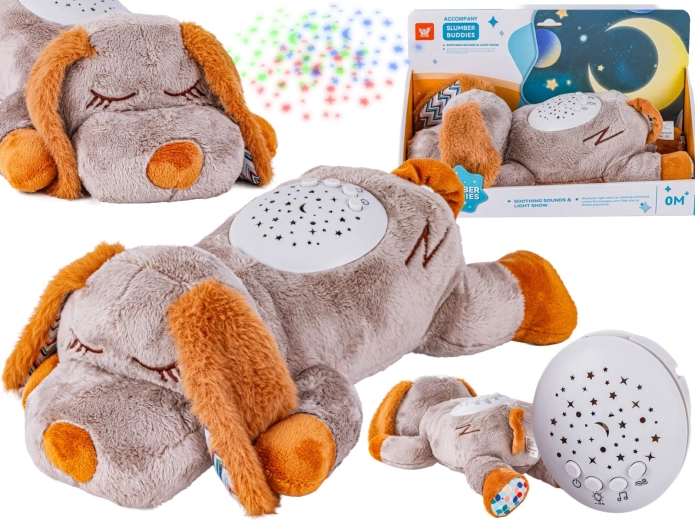 Cagnolino di peluche con proiettore e rumore bianco - 1 pezzo