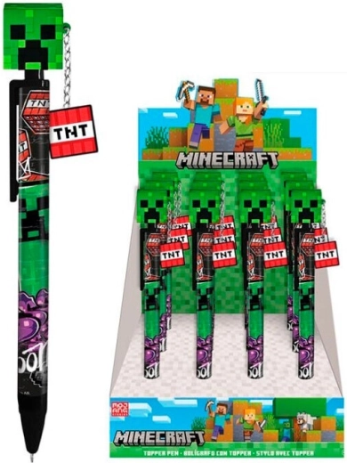Penna a sfera Minecraft con topper 3D