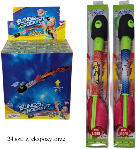 Lanciatore manuale di razzo in schiuma con LED - 1 pezzo