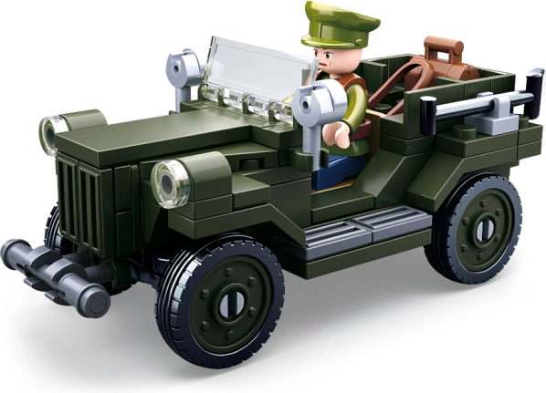 Set costruttivo jeep militare Sluban GAZ 67