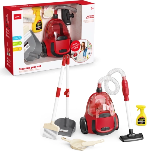 Aspirapolvere giocattolo a batteria con accessori