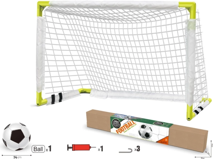 Porta da calcio per bambini con pallone e pompetta 90 cm