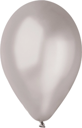 Palloncini metallici argento 25 cm