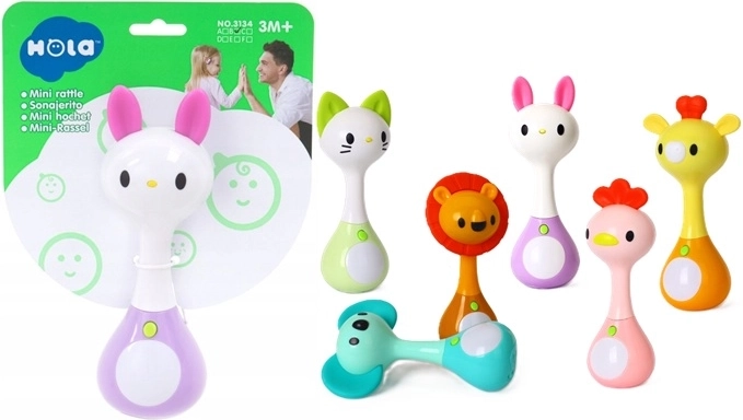 Sonaglio per bambini a forma di animaletto SmilyPlay