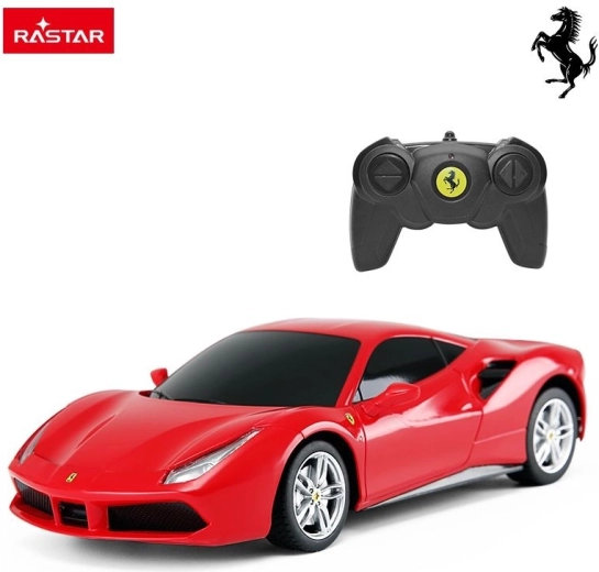 Ferrari 488 GTB Rastar radiocomandata 1:24 rossa