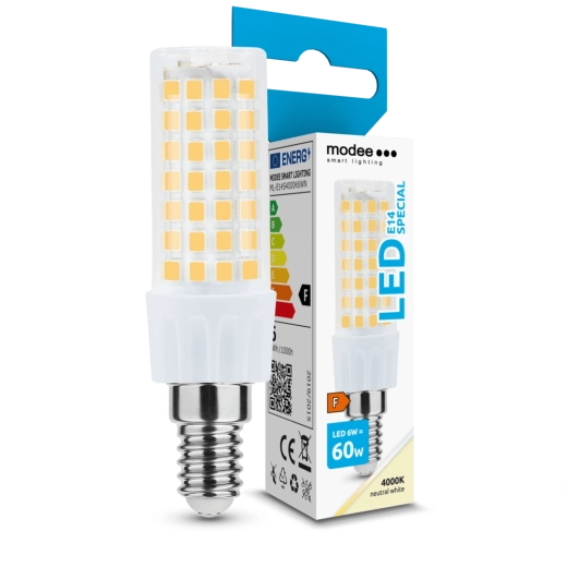 Modee Lighting lampadina LED in ceramica E14 6 W 4000 K, 600 lm