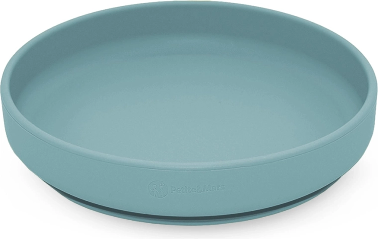 Petite&Mars piatto in silicone con ventosa Take&Match frosted sky 6m+