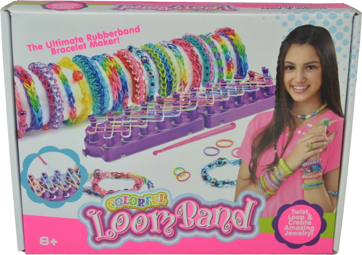 Set creativo di elastici 1200 pz con telaio per intrecciare