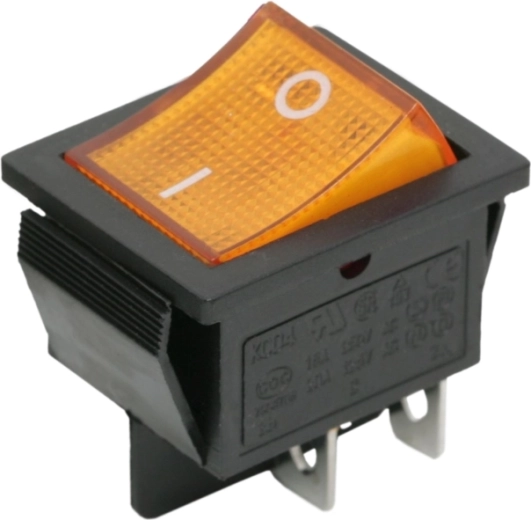 Interruttore a bilanciere con illuminazione gialla