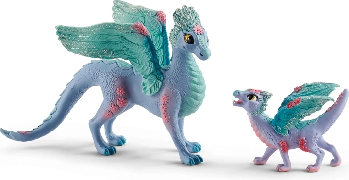 Drago floreale con cucciolo Schleich Bayala