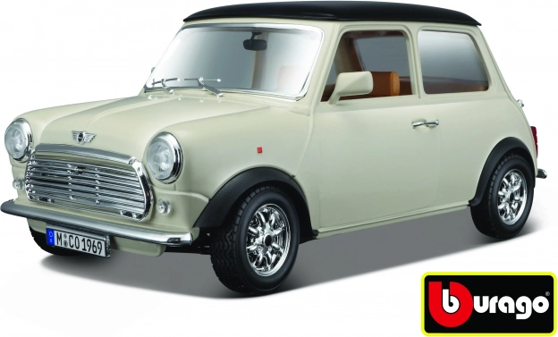 Modello in metallo Mini Cooper 1969 Bburago 1:18 beige