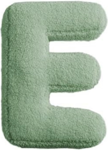 Mealini lettera di peluche E verde - 1 pezzo