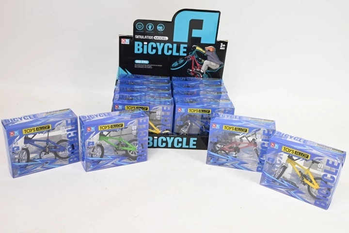 Mini bicicletta in metallo in espositore da vendita (12 pz)