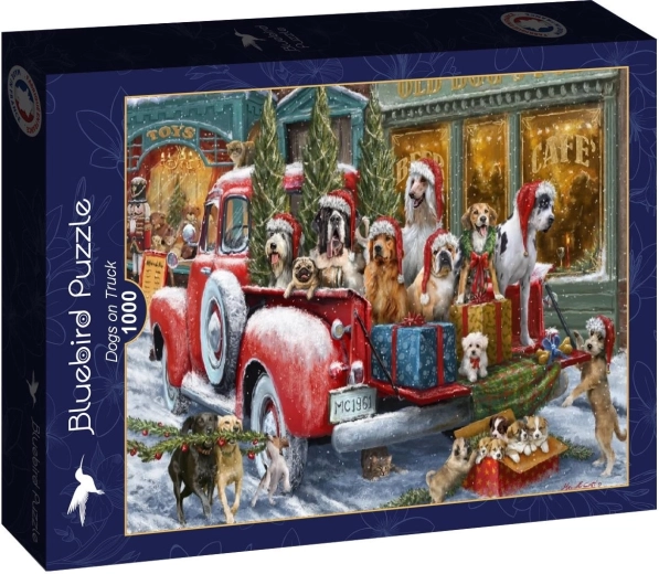 Puzzle Bluebird Cani nel camion 1000 pezzi