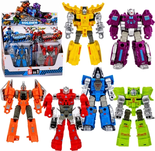 Dinosauro robotico 2 in 1 con parti mobili, action figure assortita - 1 pezzo