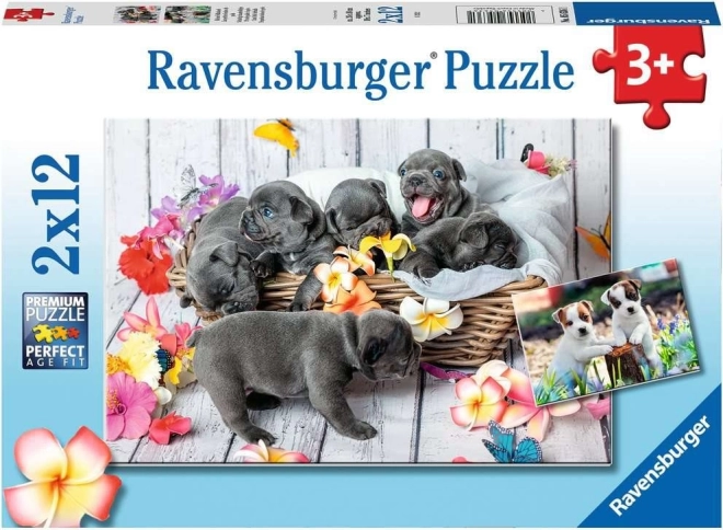 Ravensburger puzzle Teneri cuccioli 2×12 pezzi
