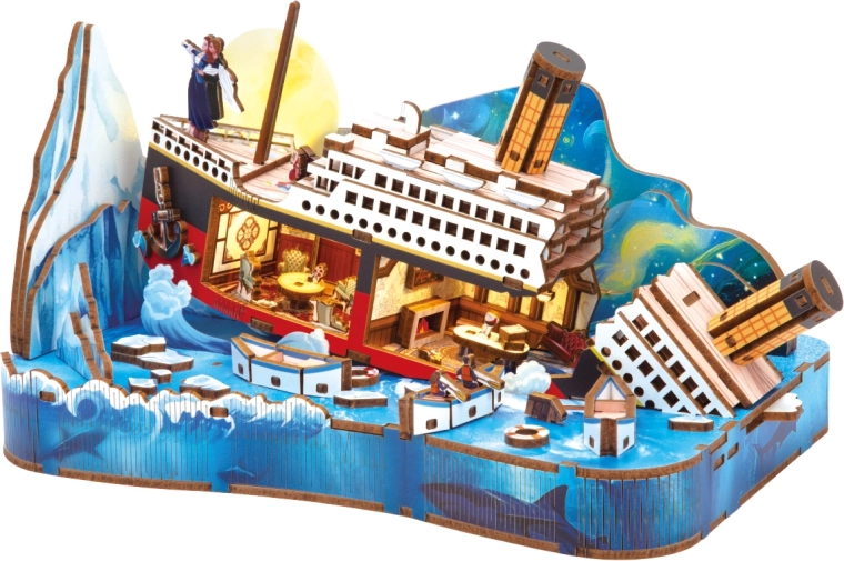 2Kids Toys puzzle 3D in legno scena miniatura Titanic - 1 pezzo