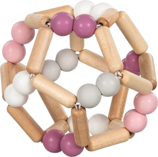Goki baby anello sensoriale con pallina elastica, rosa - 1 pezzo