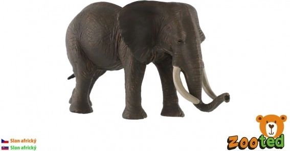 Figura realistica in plastica di elefante africano 17 cm