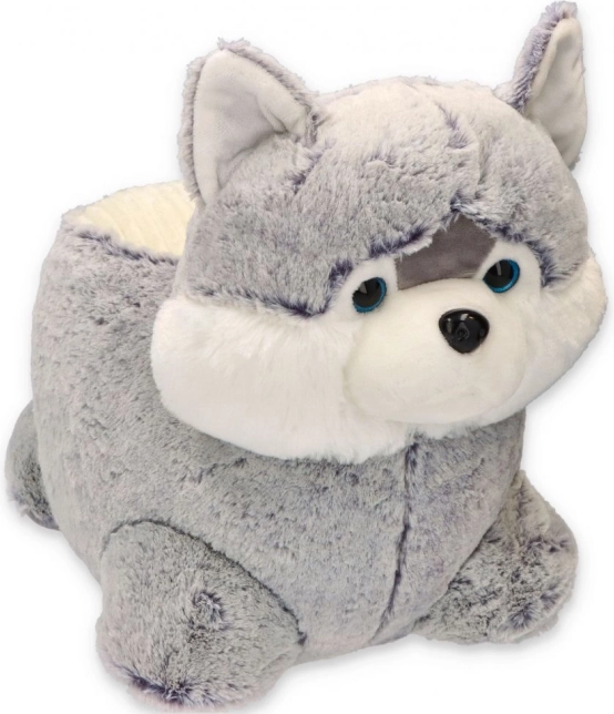 Cuscino peluche a forma di husky