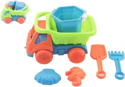 Auto per sabbia con accessori 16 cm in plastica con rete