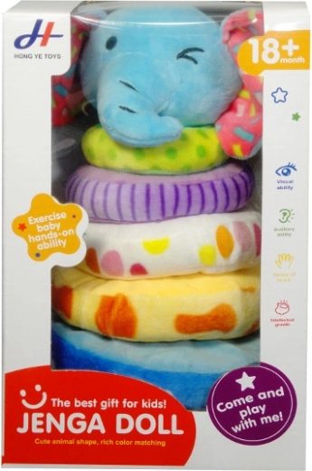 Piramide impilabile in peluche con sole per i più piccoli