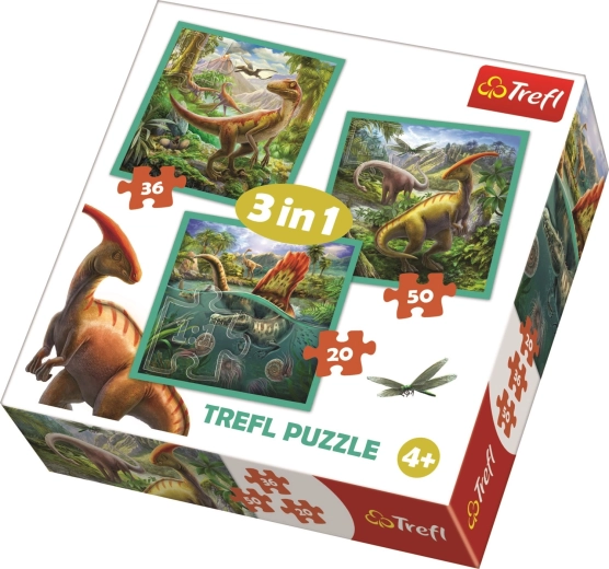 Puzzle 3in1 – Il meraviglioso mondo dei dinosauri TREFL