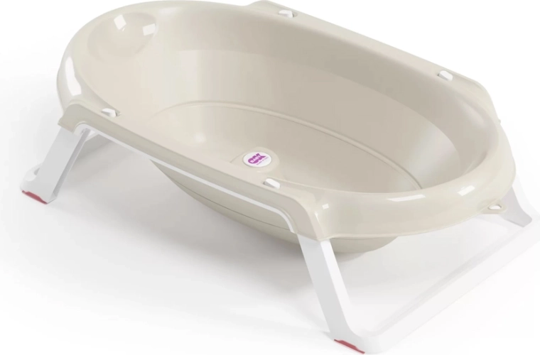 OK Baby vaschetta pieghevole antiscivolo Onda Slim 0–12 mesi bianca
