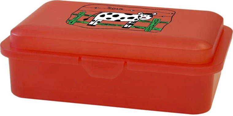 Scatola porta-pranzo in plastica con stampa 16 × 11 × 5,5 cm