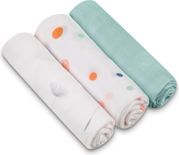 Lionelo mussole di bamboo 3 pezzi Dot