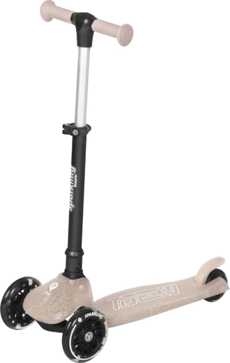 Monopattino per bambini QPlay Sparkling nude pink con ruote LED