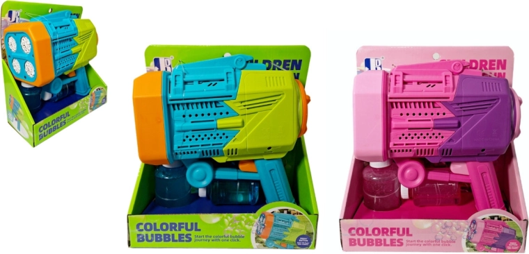 Pistola per bolle di sapone con luce