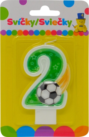 Candela di compleanno luna con numero 2