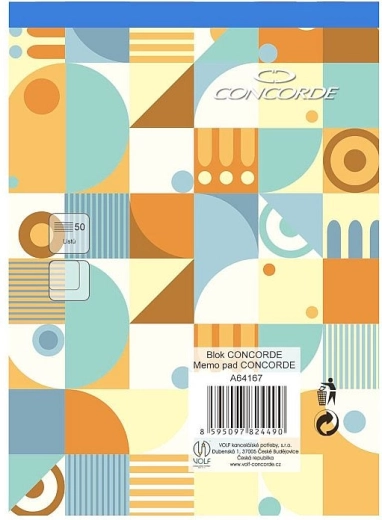 Blocco CONCORDE A6 bianco, 50 fogli