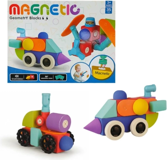 Blocchi da costruzione magnetici in schiuma Tong LE (35 pezzi)